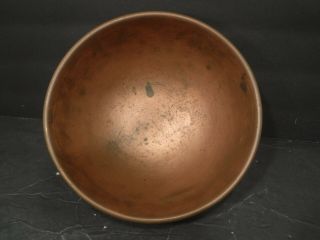 Antique Vintage Copper Pot Kettle Bowl Cauldron Round Loop Finger Handle 5