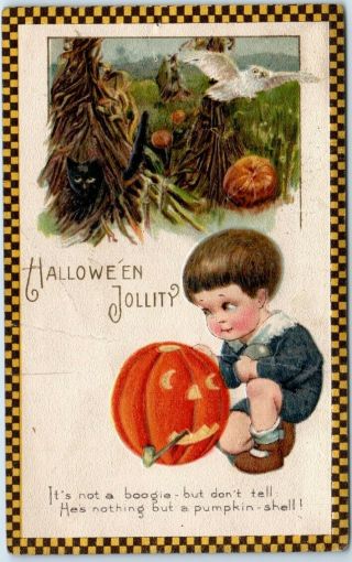 Vintage Freixas Winsch Halloween Jollity Postcard It 
