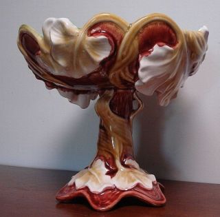 vtg Jay Willfred Andrea by Sadek compote candy nut floral bowl pottery ceramic 4