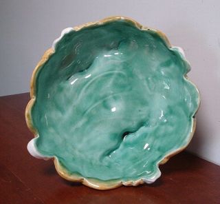 vtg Jay Willfred Andrea by Sadek compote candy nut floral bowl pottery ceramic 8