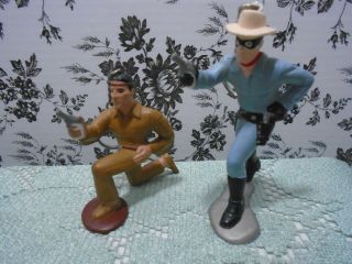 Vintage 1990 Lone Ranger & Tonto Figure Key Chains By Palladium Pre - Owned