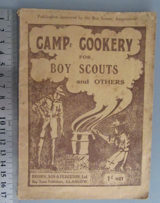 Book " Camp Cookery For Boy Scouts " 1945,  Glasgow