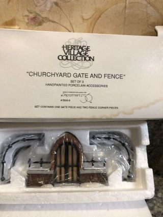 Dept 56 Dickens Village 5806 - 8 Churchyard Gate and Fence Set of 3 58068 5