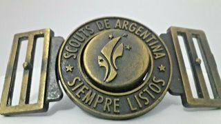 Argentine Scout Belt Siempre Listos Argentina Buckle Metal Belt Scout