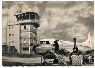 Postcard Nurnberg Airport Lufthansa Convair Aviation Airline Airways