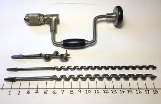 Vintage " Yankee " North Bros.  Bell System No.  2101a Brace (stanley) Incl.  3 Bits