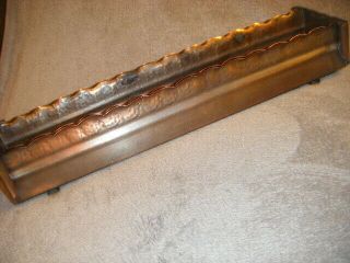 Hammered Copper Long Rectangle Planter Window Sill 18 " X 4 1/2 " X 3 1/4 "