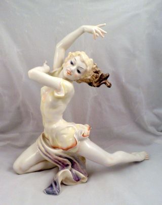 Hutschenreuther Porcelain Dancer “finale” Art Deco Figurine,  Colors,  Karl Tutter