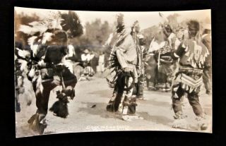 Rppc Fiske Photo Postcard,  " Sioux Indian Dance "