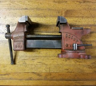 Rare Antique Bench Vise & Anvil • Wilton Scout Machinist Blacksmith Tools ☆usa