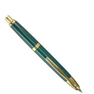 Pilot Namiki Vanishing Point Capless Green/gold 18k Medium (m) Nib Fountain Pen