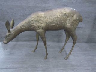Vintage Metal Brass Colored Doe Collectible Figurine
