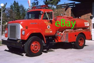 Fire Engine Photo Los Angeles Co.  International Tanker Truck Apparatus Madderom