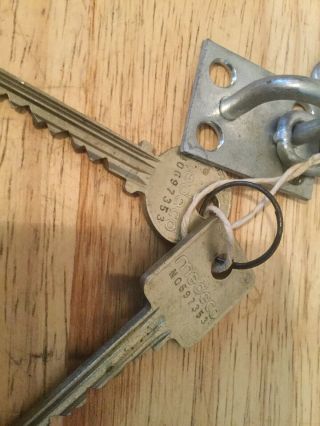 Sargent & Greenleaf Padlock lock US made military 826C 1976 Two Keys 7