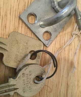 Sargent & Greenleaf Padlock lock US made military 826C 1976 Two Keys 8