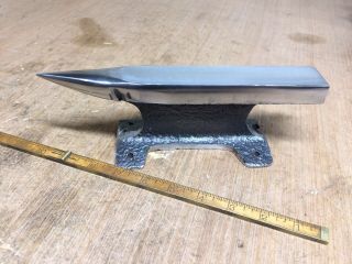 Vintage Jewelers Anvil Made From Miners RR Track 4 Lbs.  2 Oz.  Very Nicely Made 4