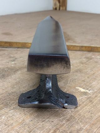 Vintage Jewelers Anvil Made From Miners RR Track 4 Lbs.  2 Oz.  Very Nicely Made 6