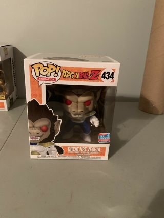 Funko Pop Dragonball Z Great Ape Vegeta Nycc 2018 Shared Convention Exclusive