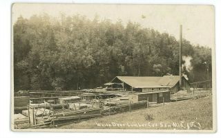 Rppc Lumber Sawmill Logging White Deer Pa Union County Real Photo Postcard