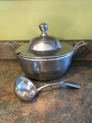 Pewtarex Soup Tureen Lid & Ladle Old World Style