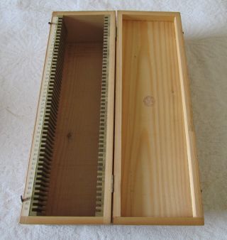 Pine Glass Magic Lantern Slides Storage Box C1910 50 Slide Capacity Box 17