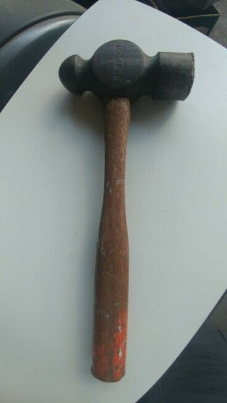 Vintage Berylco Brass Ball Peen Hammer Non - Sparking Beryllium Beryl Co H - 57