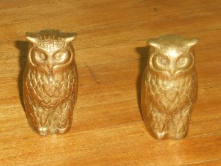 Vintage Brass Owl Figurines/ Paperweights