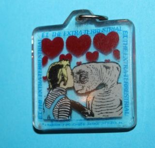 Vintage 1982 E.  T.  Square Keychain Star Power E.  T.  The Extra - Terrestrial