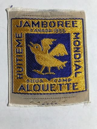 1955 World Jamboree Alouette Subcamp Patch Woven