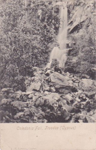 Cyprus Postcard Caledonia Falls Platres Troodos Mountains Foscolo 1902