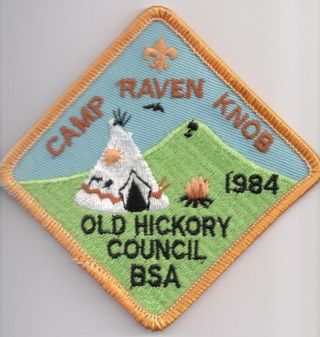 D1 Bsa,  Camp Raven Knob,  Old Hickory Cncl North Carolina Nc,  1984 Patch