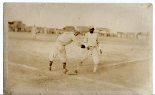 1922 Orig Baseball Photo Postcard Bienvenido Hooks Jimenez Negro League Star
