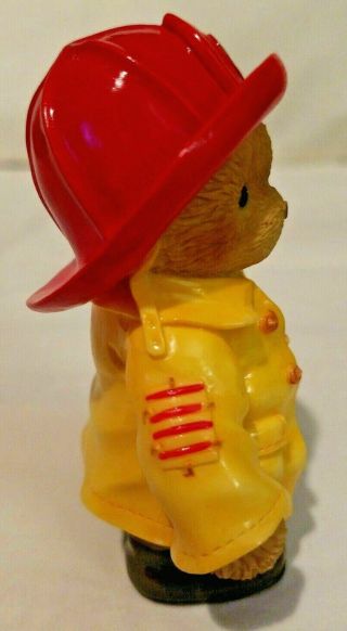 Cherished Teddies Bear Figurine Clark You ' re My Hero Fireman Fire Department Dog 4