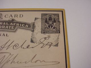 BRITISH CENTRAL AFRICA 1898 POSTAL CARD TO FORT JOHNSTON INTERNAL POST CARD 4