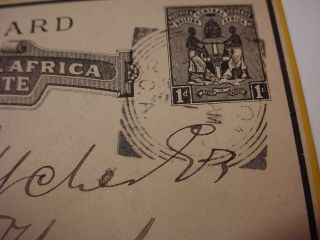 BRITISH CENTRAL AFRICA 1898 POSTAL CARD TO FORT JOHNSTON INTERNAL POST CARD 6