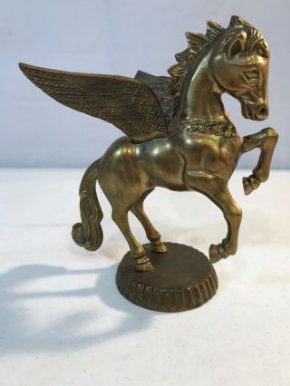 Vintage Rare Solid Brass Pegasus Greek Winged Flying Horse Figure Sculpture