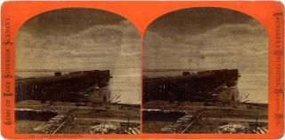 1870s Childs Marquette Michigan Lake Superior Series Ore Docks,  Marquette