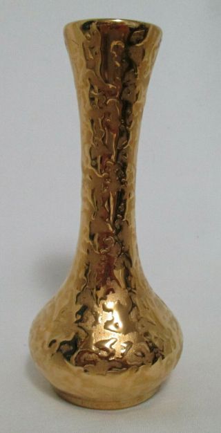 Holley Ross Distinguished China 22k Gold Drip Design Bud Vase,  Laanna,  Pa
