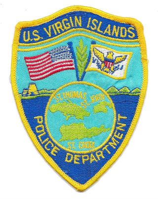 Police Patch Usvi Us Virgin Islands St Thomas John Croix Flags Department Saint