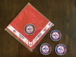 2019 World Scout Jamboree 24th Wsj Bsa National Key 3 Neckerchief And Patch Set