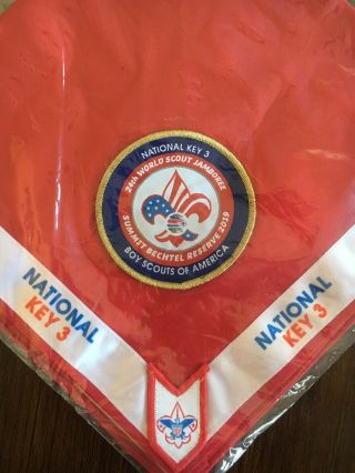 2019 World Scout Jamboree 24th WSJ BSA National Key 3 Neckerchief And Patch Set 3