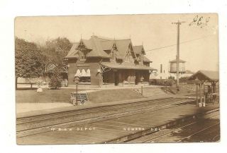 Newark Delaware Rppc Penna? Railroad Station Undivided Back C1907