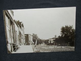Vintage Post Card/real Photo/main Street - Deep River,  Iowa/keen Kutter - Sign/1909