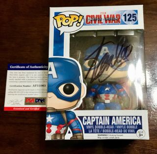 Stan Lee Signed Captain America Funko Pop 125 Psa Authentic Avengers Endgame
