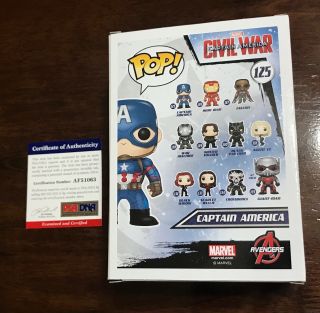 Stan Lee Signed Captain America Funko Pop 125 PSA Authentic Avengers Endgame 4