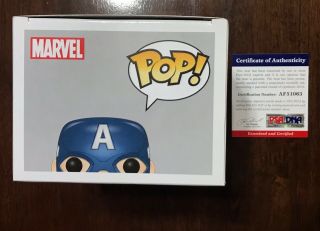 Stan Lee Signed Captain America Funko Pop 125 PSA Authentic Avengers Endgame 6