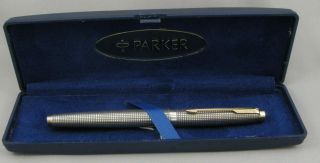 Parker 75 Sterling Silver Cisele & Gold Fountain Pen - 1970 