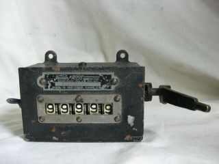 Veeder Root 5 Digit Reset - Able Mechanical Counter A100835 - 1 Vintage Antique