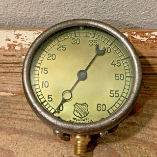 DATED 1910: Vintage ASHCROFT Brass Pressure Gauge,  Antique,  Steampunk 5