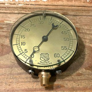 DATED 1910: Vintage ASHCROFT Brass Pressure Gauge,  Antique,  Steampunk 8